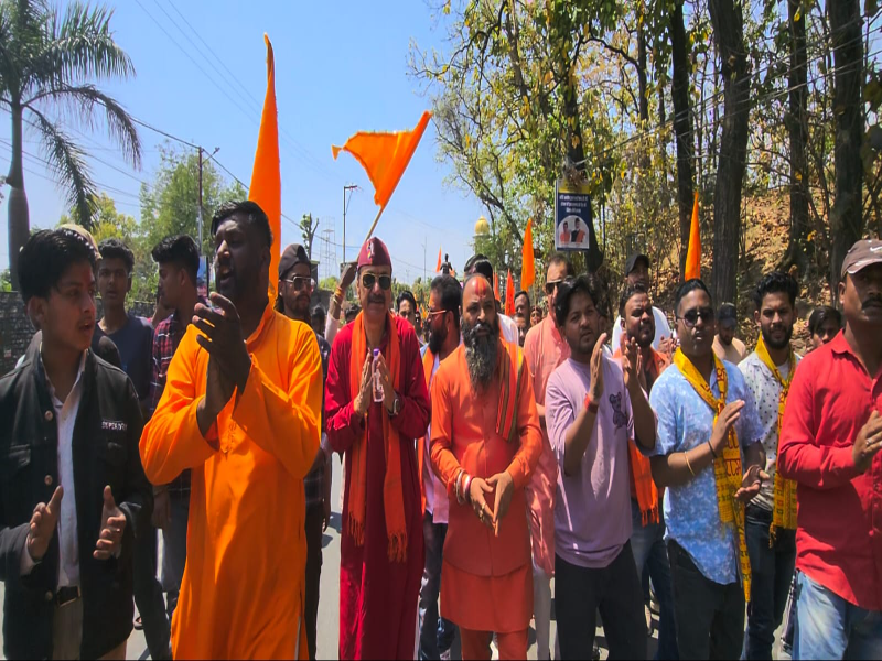 राम नवमी पर हुआ श्री रामसेना के प्रदेश कार्यालय से पद यात्रा का आयोजन